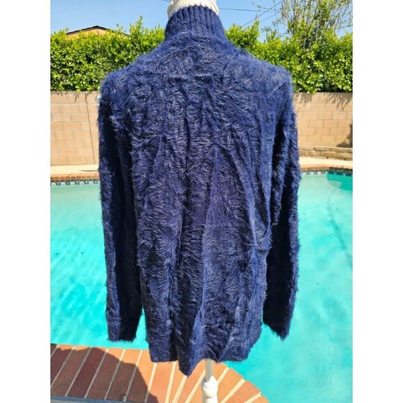 Banana Republic Size Small Women Nacy Faux Fur Long Sleeve Dual Pocket Cardigan - Picture 5 of 13